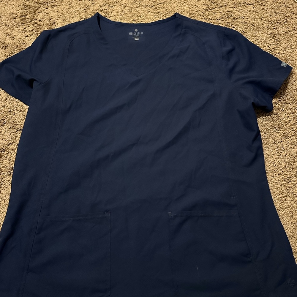 Med Couture Navy Scrub Top